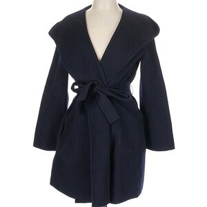 Lily silk  Navy Blue Women's wrap coat excellent condition